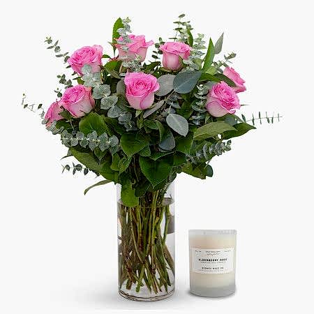 Pink Roses + Sydney Hale Candle