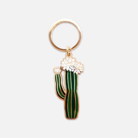 Olivia Blooming Cactus Keychain