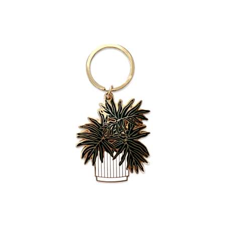 Split-Leaf Philodendron Plant Keychain