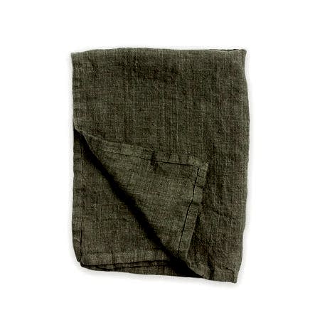 Creative Women Stone Washed Linen Sage Tea Towel