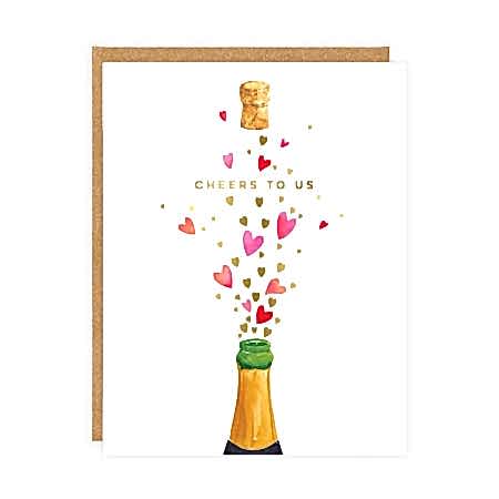 Poppin' Hearts Love Card