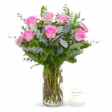 Pink Roses + Sydney Hale Candle
