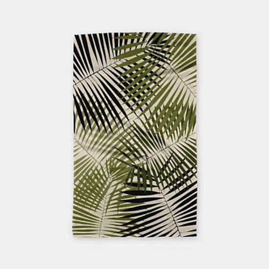 Geometry Green Fronds Kitchen Tea Towel Geometry