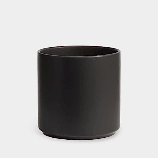 7'' Black Cylinder Pottery