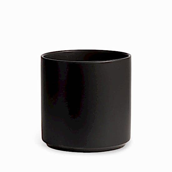 12'' Black Cylinder Pottery
