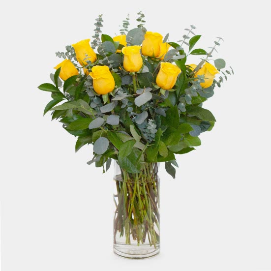 1-Dozen Yellow Roses Just Roses