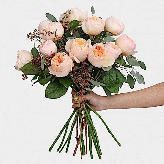 Blush Garden Rose Bouquet Bouquets