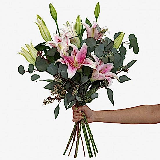 Pink Lily Bouquet  Anniversary
