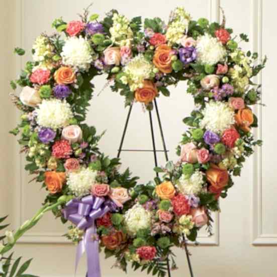 Open Heart Spray Pastel Sympathy
