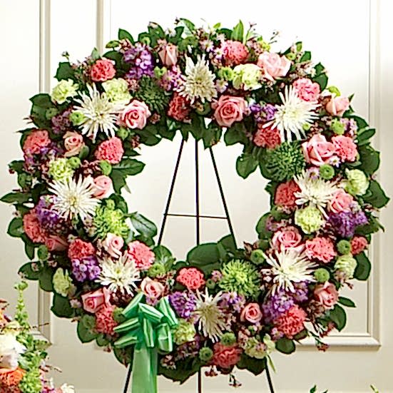 Sympathy Wreath Pastel Sympathy