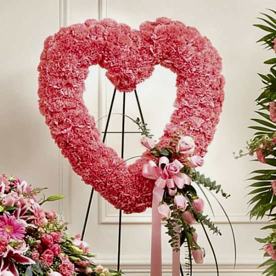 Pink Open Heart Sympathy