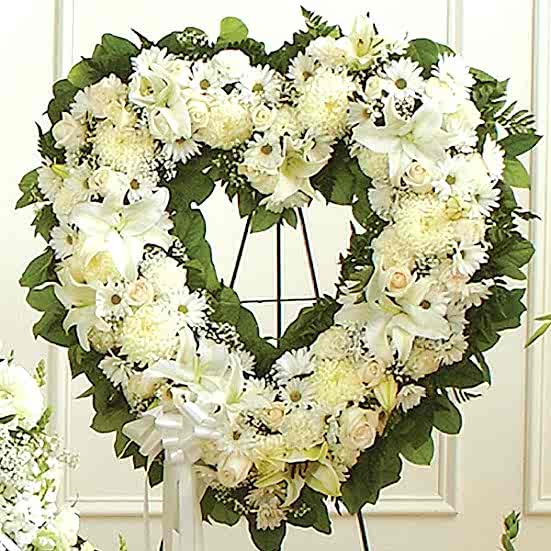 Always Remember Floral Heart Tribute Sympathy