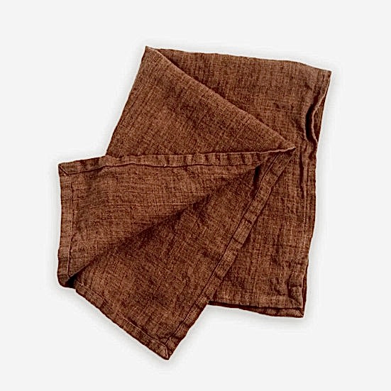 Creative Women Stone Washed Linen Terra Cotta Tea Towel Get Well