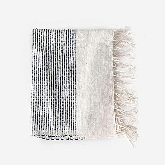 Creative Women Riviera Striped Cotton Navy Hand Towel Just Because