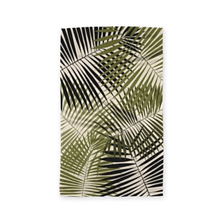 Geometry Green Fronds Kitchen Tea Towel