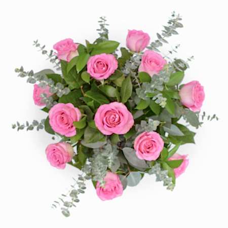 1-Dozen Pink Roses 