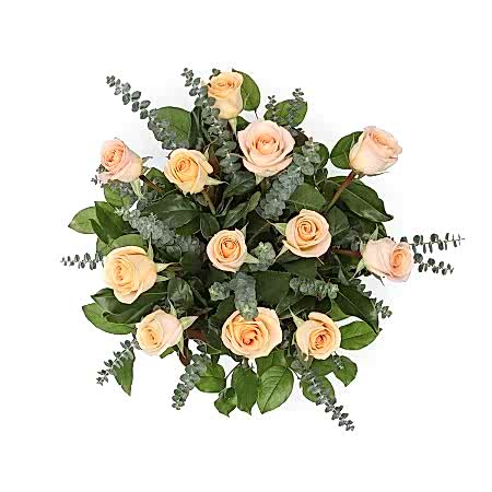 1-Dozen Peach Roses