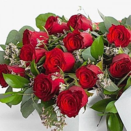 1-Dozen Boxed Red Roses