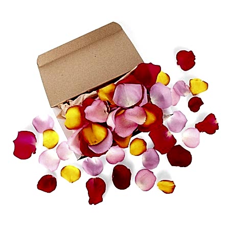 Multicolor Rose Petals Box