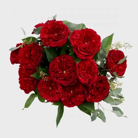 Red Garden Rose Bouquet