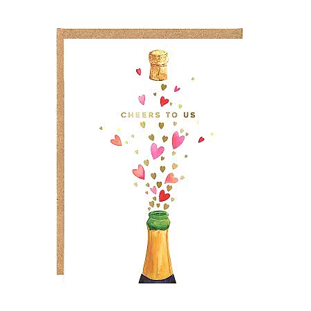 Poppin' Hearts Love Card