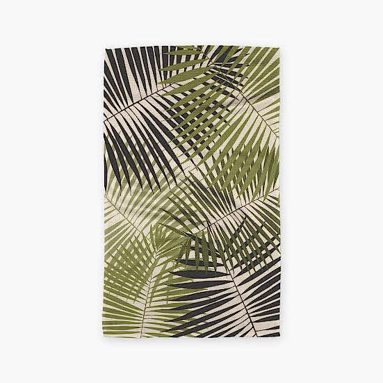Geometry Green Fronds Kitchen Tea Towel Geometry