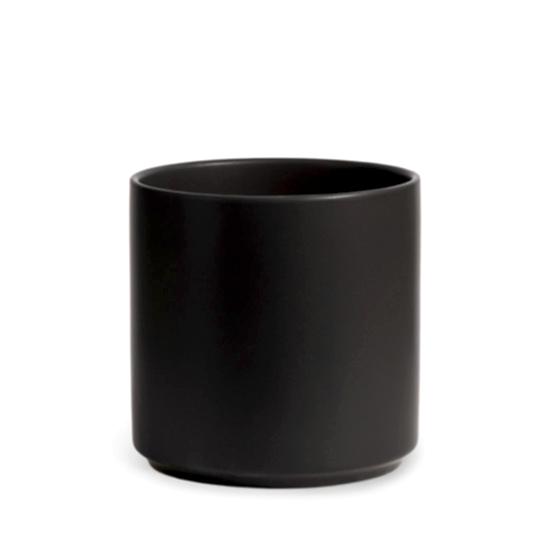 10'' Black Cylinder Pottery