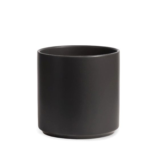 12'' Black Cylinder Pottery