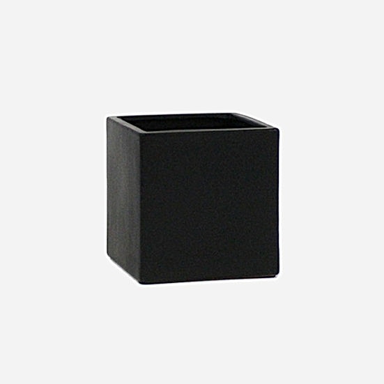 4″ Black Ceramic Cube Containers/Planters