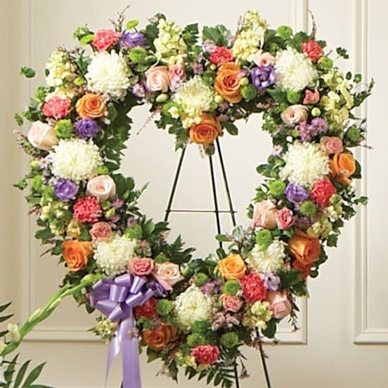 Open Heart Spray Pastel Sympathy