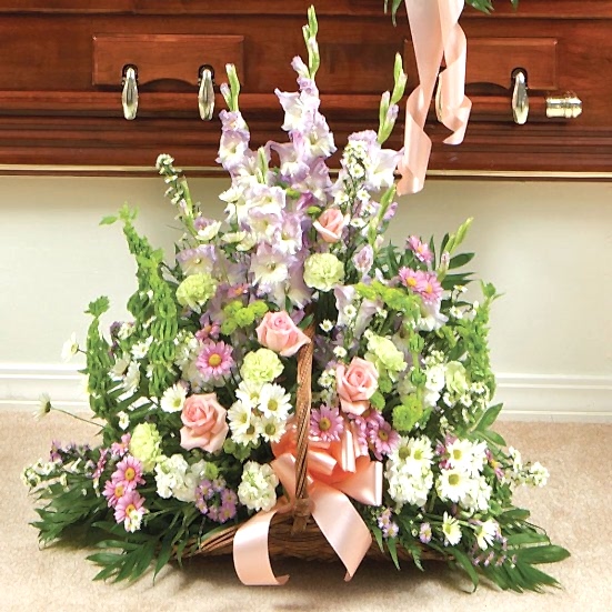 Thoughts and Prayers Fireside Basket Pastel Sympathy