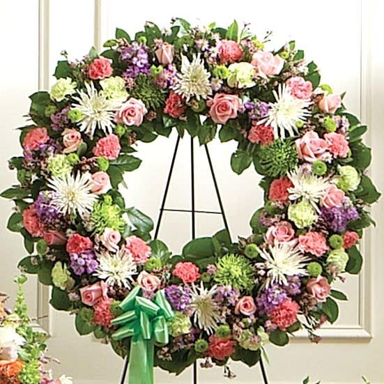 Sympathy Wreath Pastel Sympathy