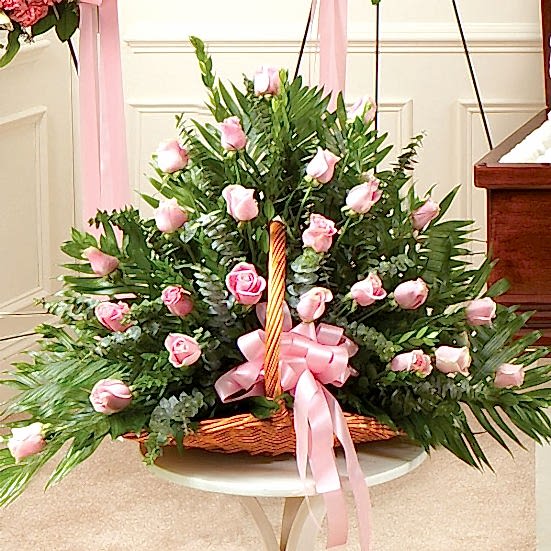 Sincerest Sympathies Fireside Basket - Pink Sympathy