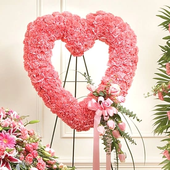 Pink Open Heart Sympathy