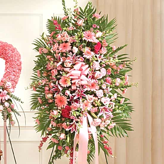 Deepest Sympathies Standing Spray - Pink Sympathy