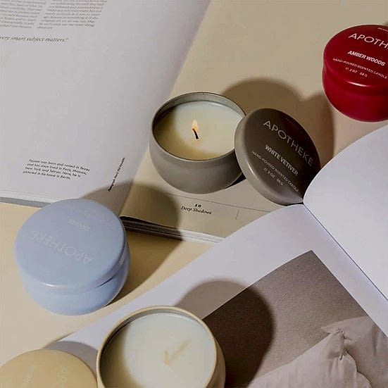 Apotheke White Vetiver Mini Tin Candle Home & Lifestyle