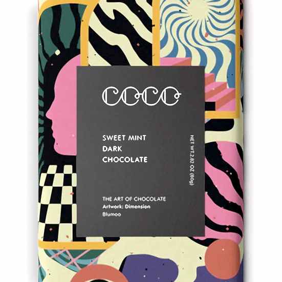 COCO Sweet Mint Dark Chocolate Bar COCO Chocolatier
