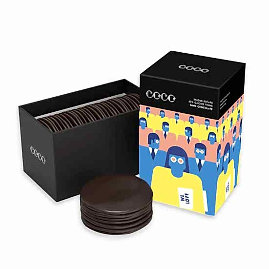 COCO Single Estate Dark Chocolate Cacao Thins COCO Chocolatier