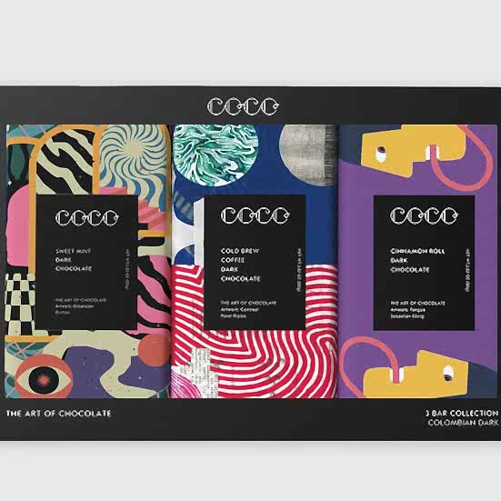COCO Three Dark Bar Collection Gift Set COCO Chocolatier