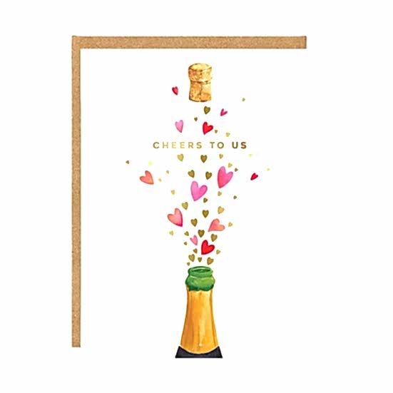 Poppin' Hearts Love Card Love & Romance