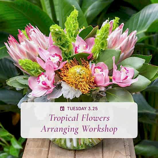 Floral Arranging with Tropical Flowers - Mar 25th Workshops